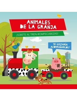 Animales de granja - ¡Súbete al Tren Rompecabezas!