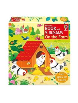 Usborne Book and 3 Jigsaws: On the Farm