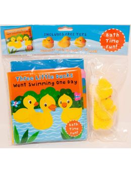 Bath Book Toy Set: Three Little Ducks Went Swimming One Day