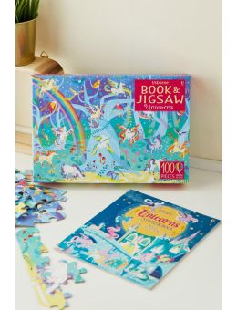 BOOK AND JIGSAW UNICORNS