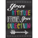Your Attitude Determines Your Direction Positive Poster