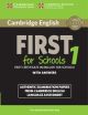 Cambridge First For Schools 1 For 2015 Exam With Key