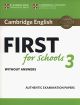 CAMBRIDGE ENGLISH FIRST FOR SCHOOLS 3 COURSEBOOK